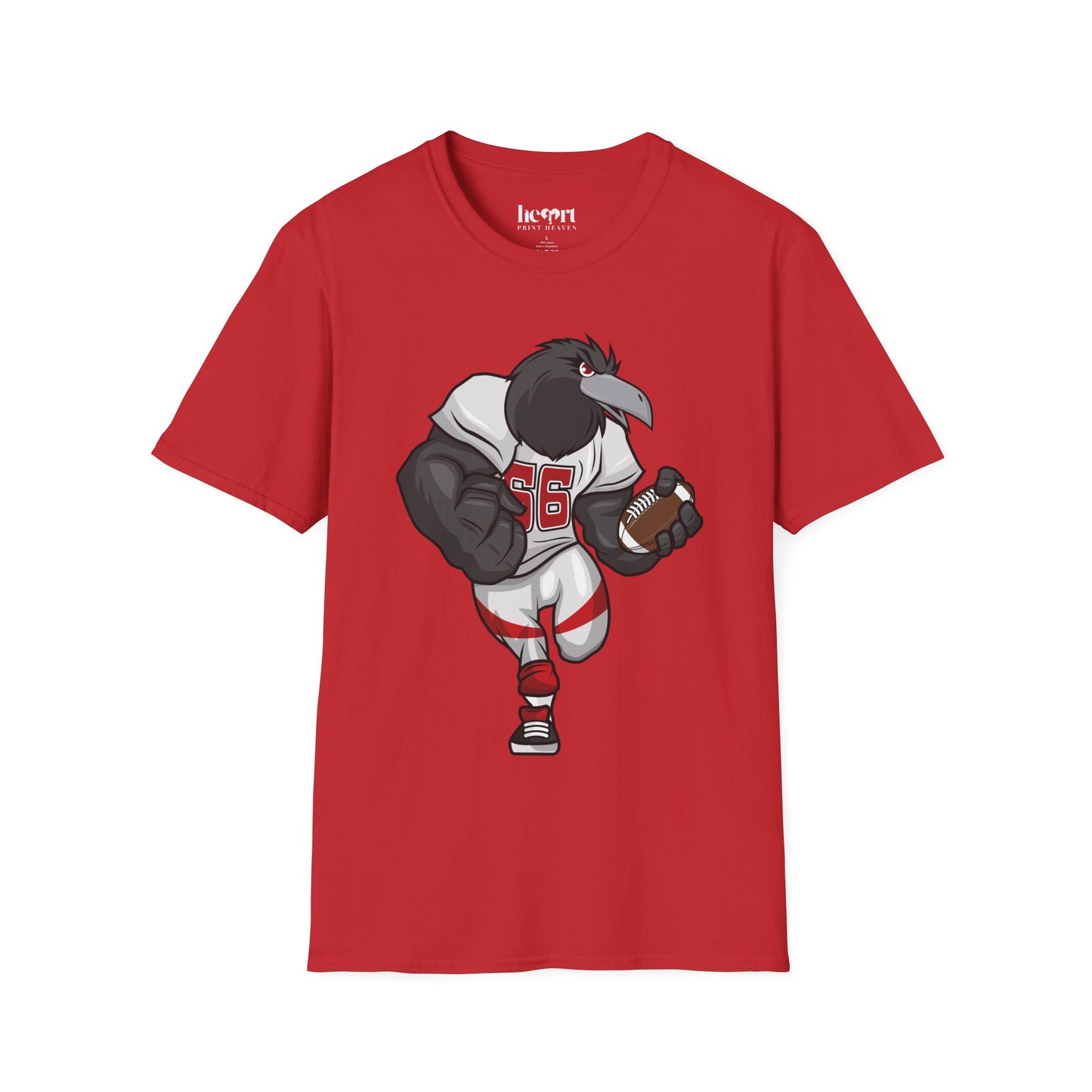 Black Crow Football Mascot T-Shirt – Fierce American Football Fan Apparel 🏈🦅