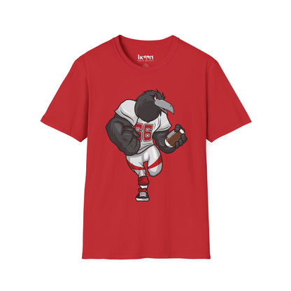 Black Crow Football Mascot T-Shirt – Fierce American Football Fan Apparel 🏈🦅