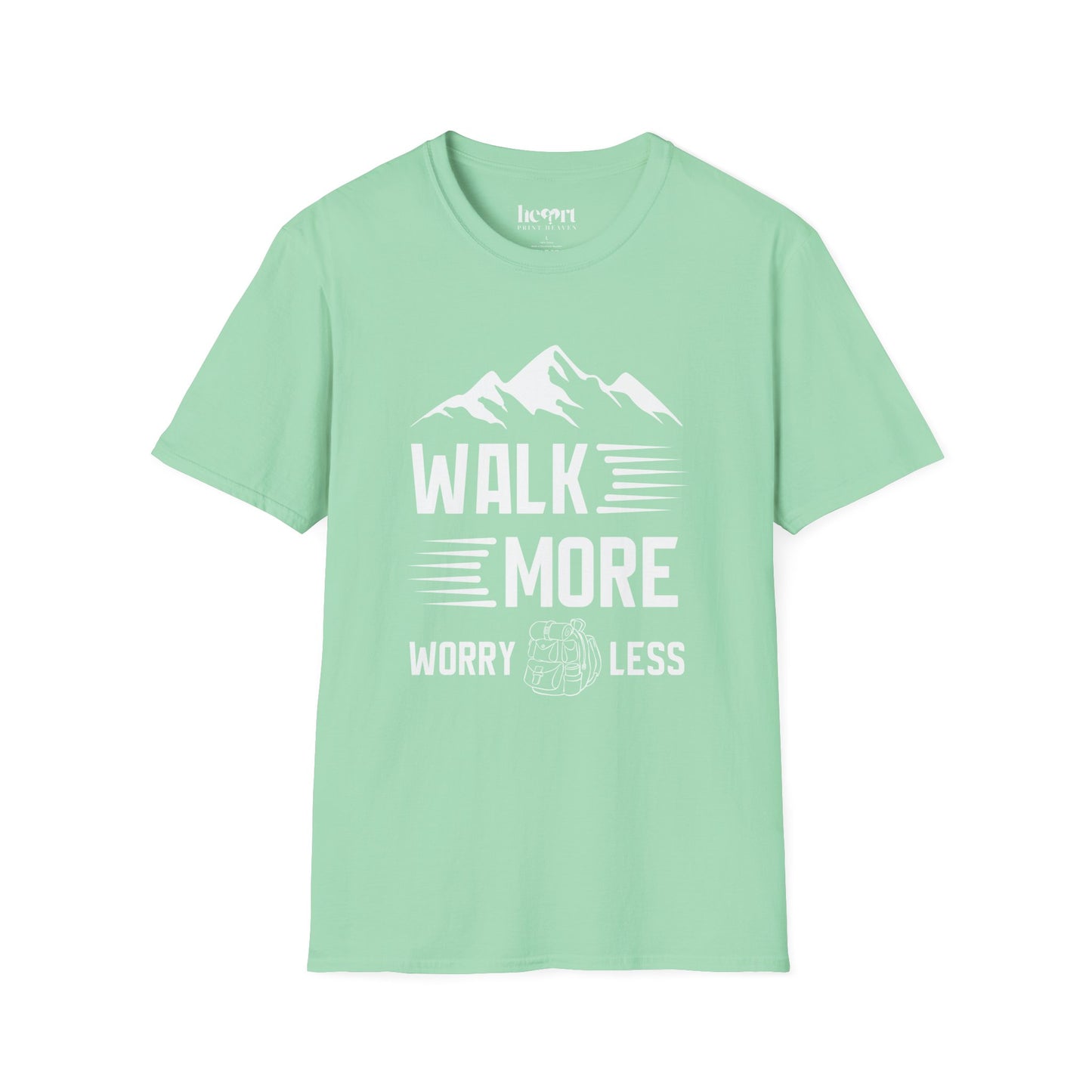 Walk More Worry Less T-Shirt 🚶‍♂️ | Motivational Walking Tee for Fitness & Nature Lovers