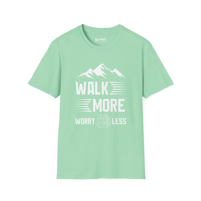Walk More Worry Less T-Shirt 🚶‍♂️ | Motivational Walking Tee for Fitness & Nature Lovers