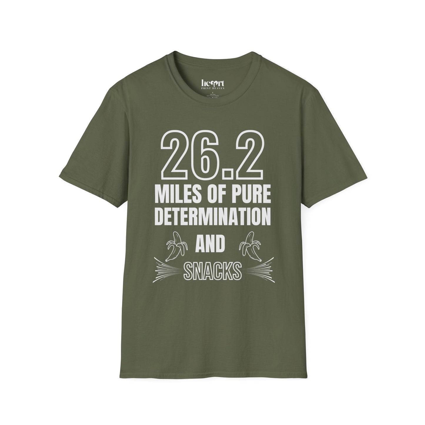 26.2 Miles of Pure Determination And Snacks – Funny Marathon Running T-Shirt
