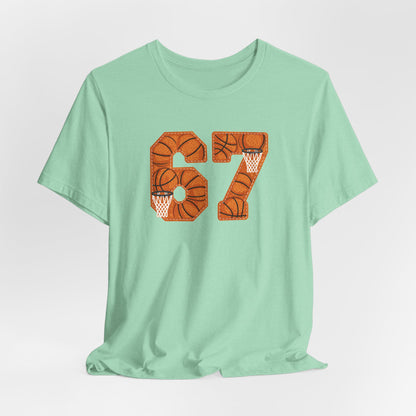 67 Basketball T-Shirt – Unique Basketball Graphic Tee for Fans & Players