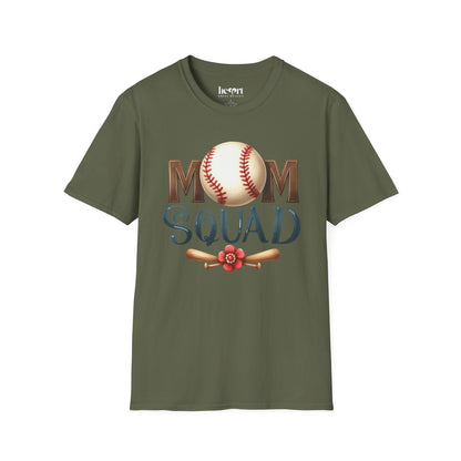 Mom Squad Baseball T-Shirt ⚾🌸 – Game Day Tee for Proud Baseball Moms