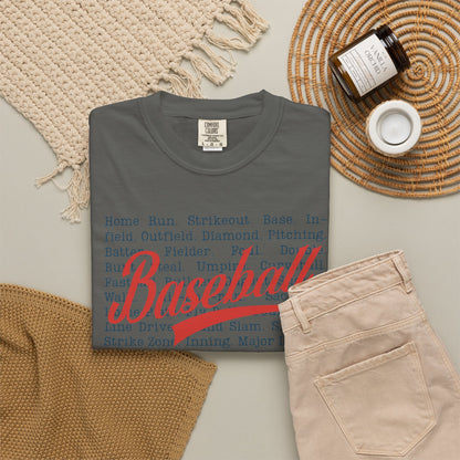 Baseball Passion Typography T-Shirt ⚾ | Vintage-Style Baseball Fan Tee