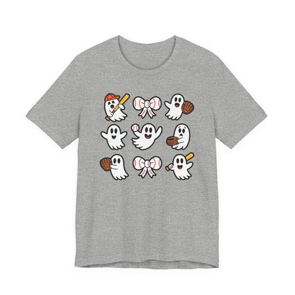 Cute Baseball Ghosts Halloween Spooky T-shirt