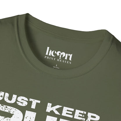 Just Keep Running Women's T-Shirt – Motivational Running Apparel for Active Women