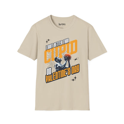 I Shoot Better Than Cupid on Valentine's Day – Funny Basketball T-Shirt