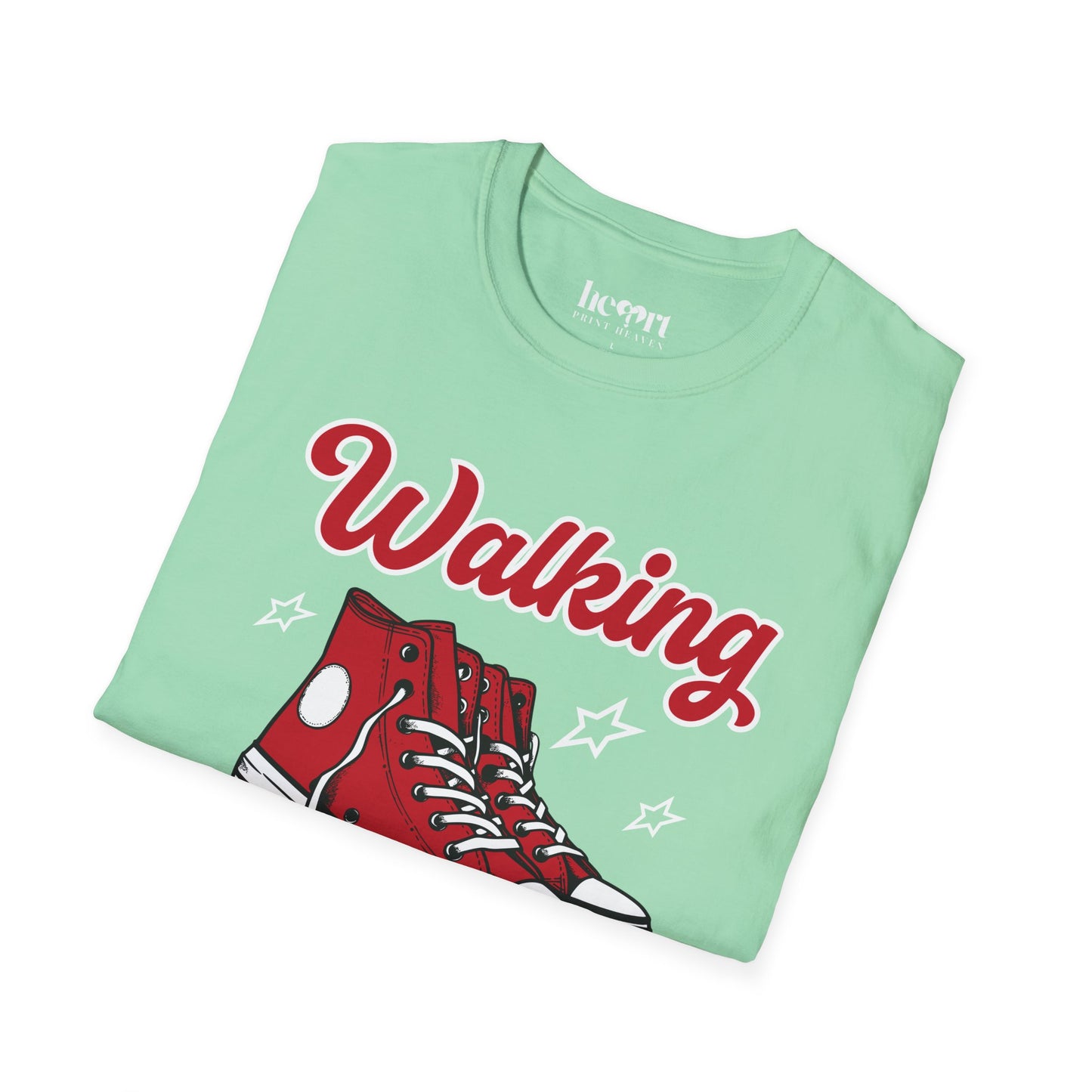 Walking Buddies T-Shirt 👟 | Red Shoes Design for Walking Partners & Friends