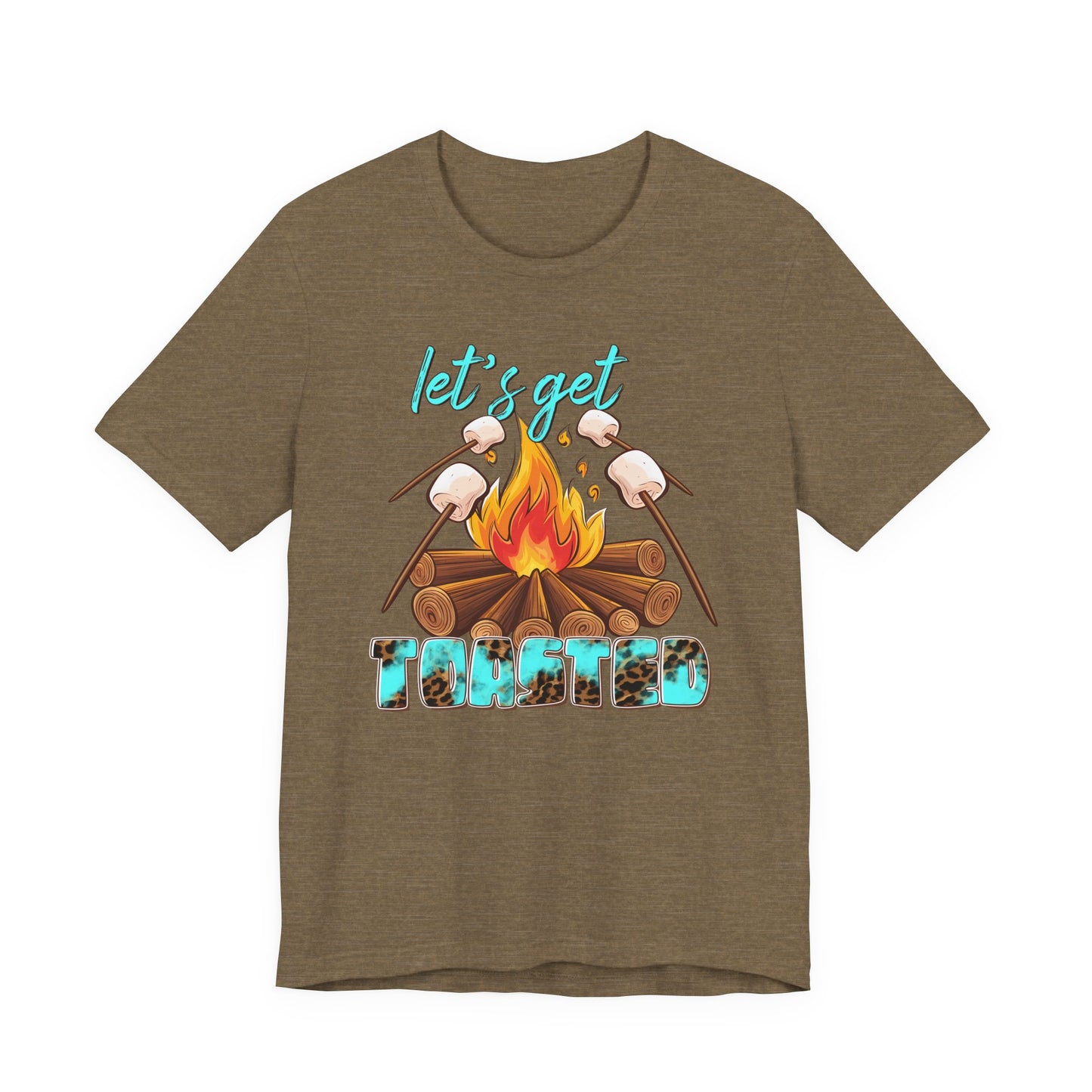 Let’s Get Toasted Campfire T-Shirt – Funny Camping Graphic Tee for Outdoor Lovers
