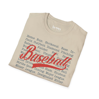 Baseball Passion Typography T-Shirt ⚾ – Vintage-Inspired Baseball Tee for Players & Fans