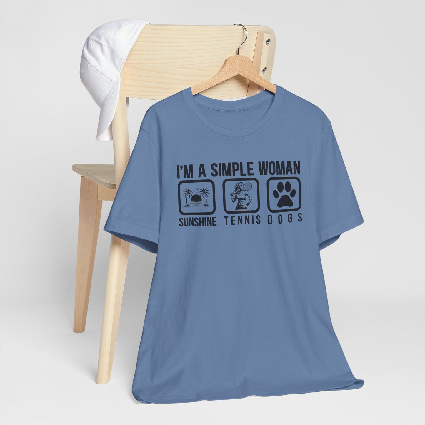 I'm a Simple Woman Sunshine, Tennis, Dogs T-Shirt