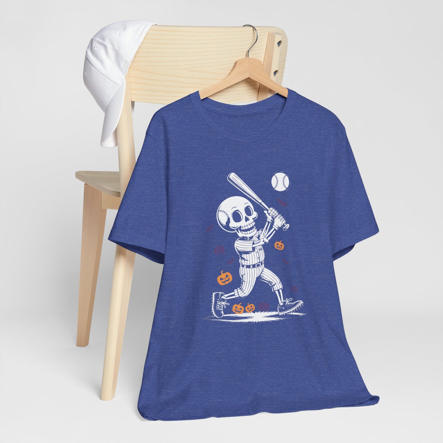 Skeleton Halloween Baseball T-shirt