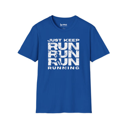 Just Keep Running Women's T-Shirt – Motivational Running Apparel for Active Women
