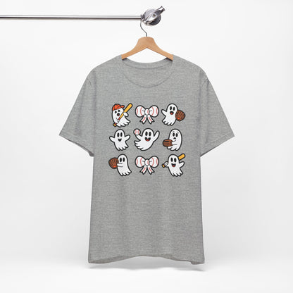 Cute Baseball Ghosts Halloween Spooky T-shirt