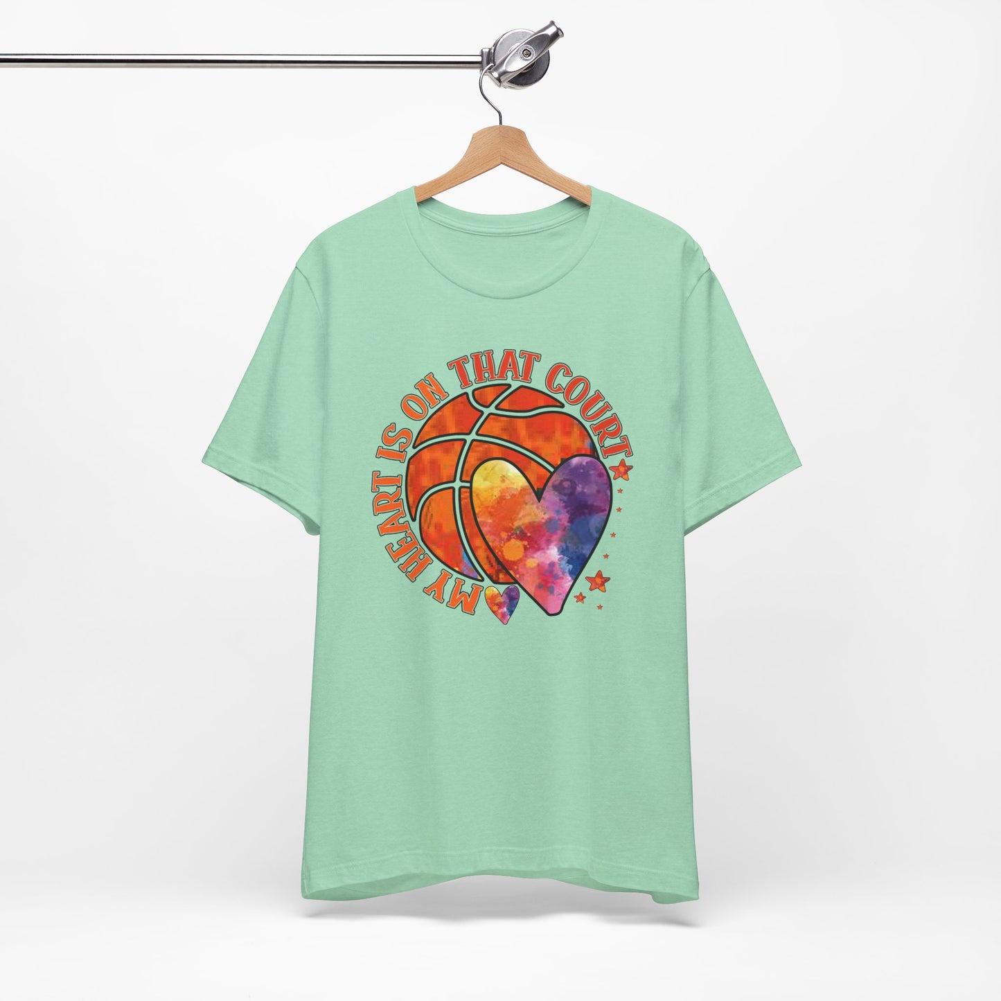 My Heart Is On That Court Basketball T-shirt