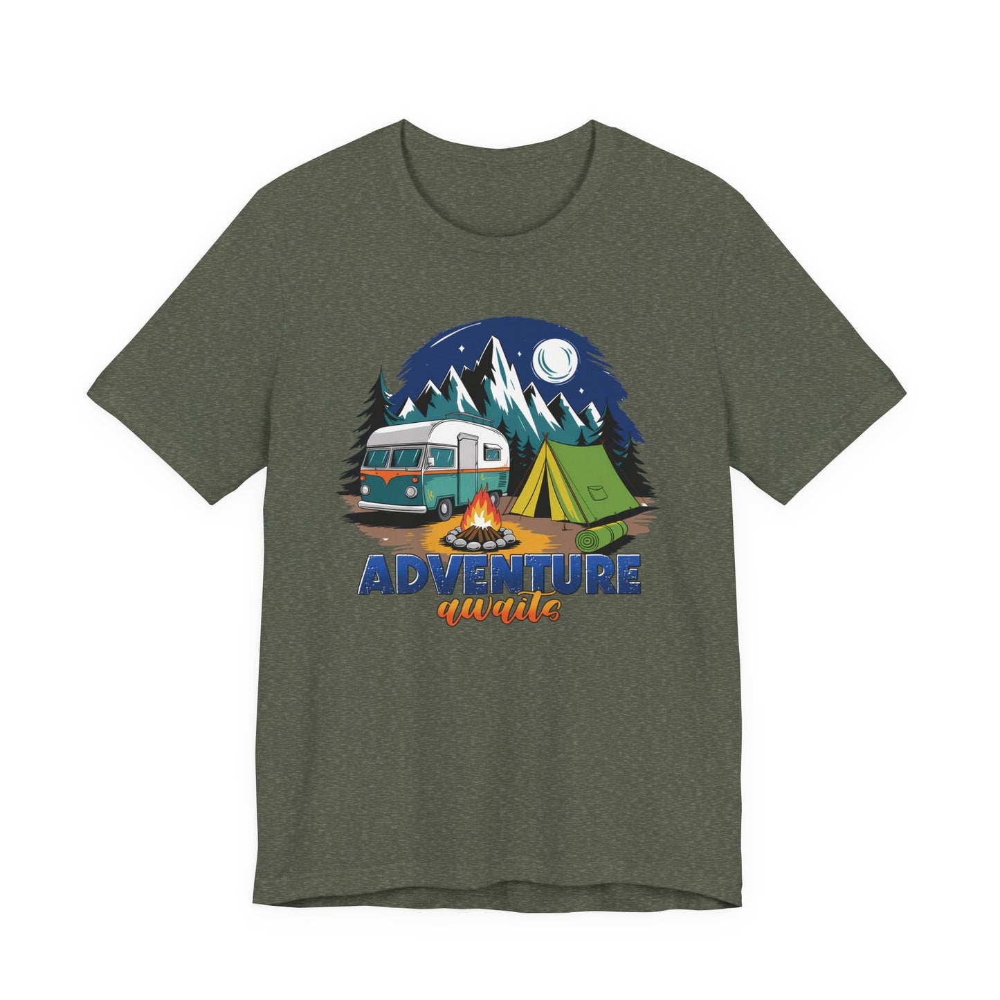 Adventure Awaits Camping T-Shirt – Scenic Nature Tee for Wanderers & RV Travelers
