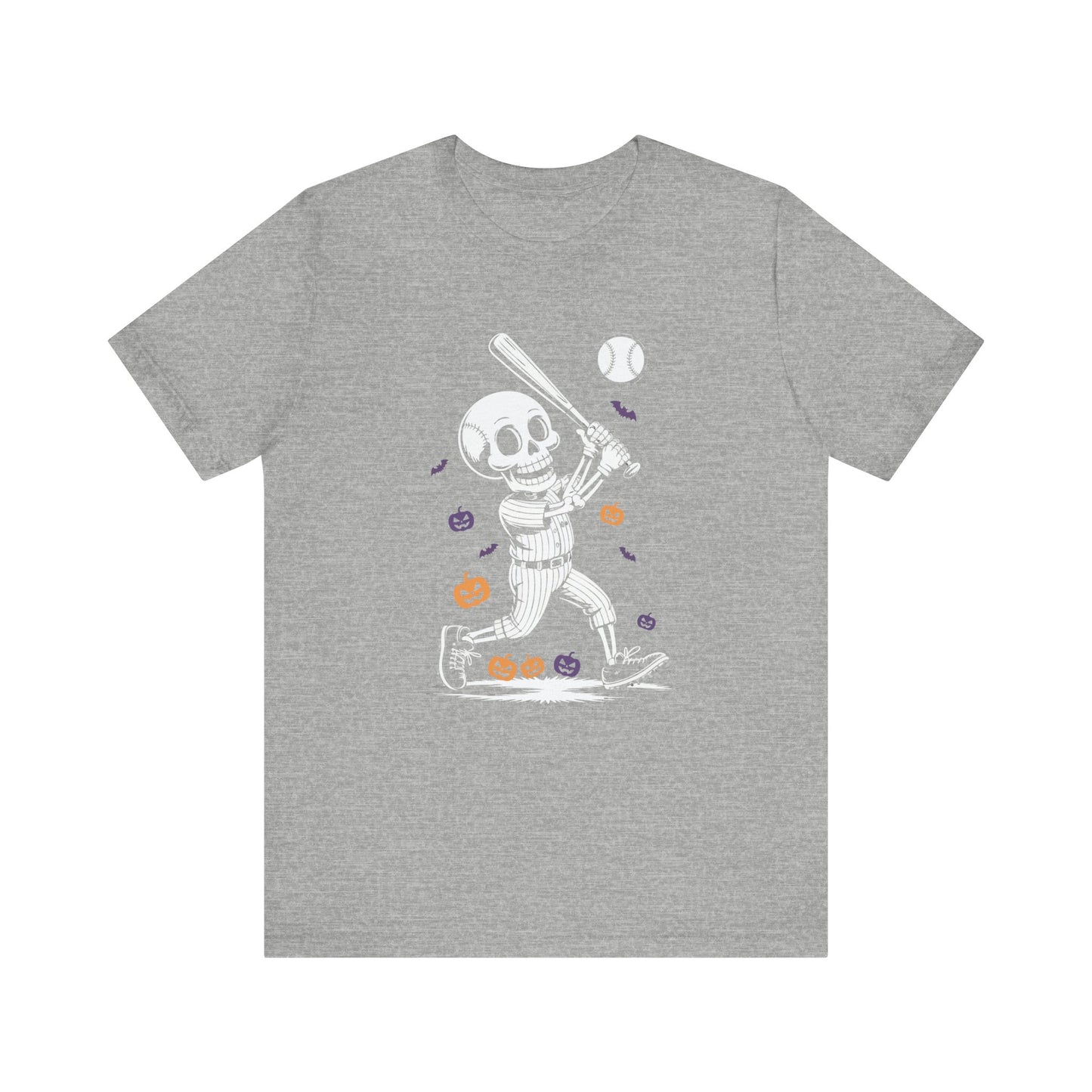 Skeleton Halloween Baseball T-shirt