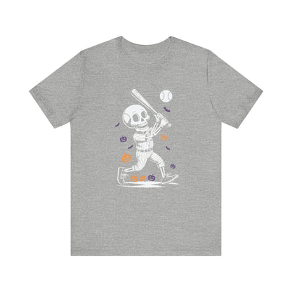 Skeleton Halloween Baseball T-shirt