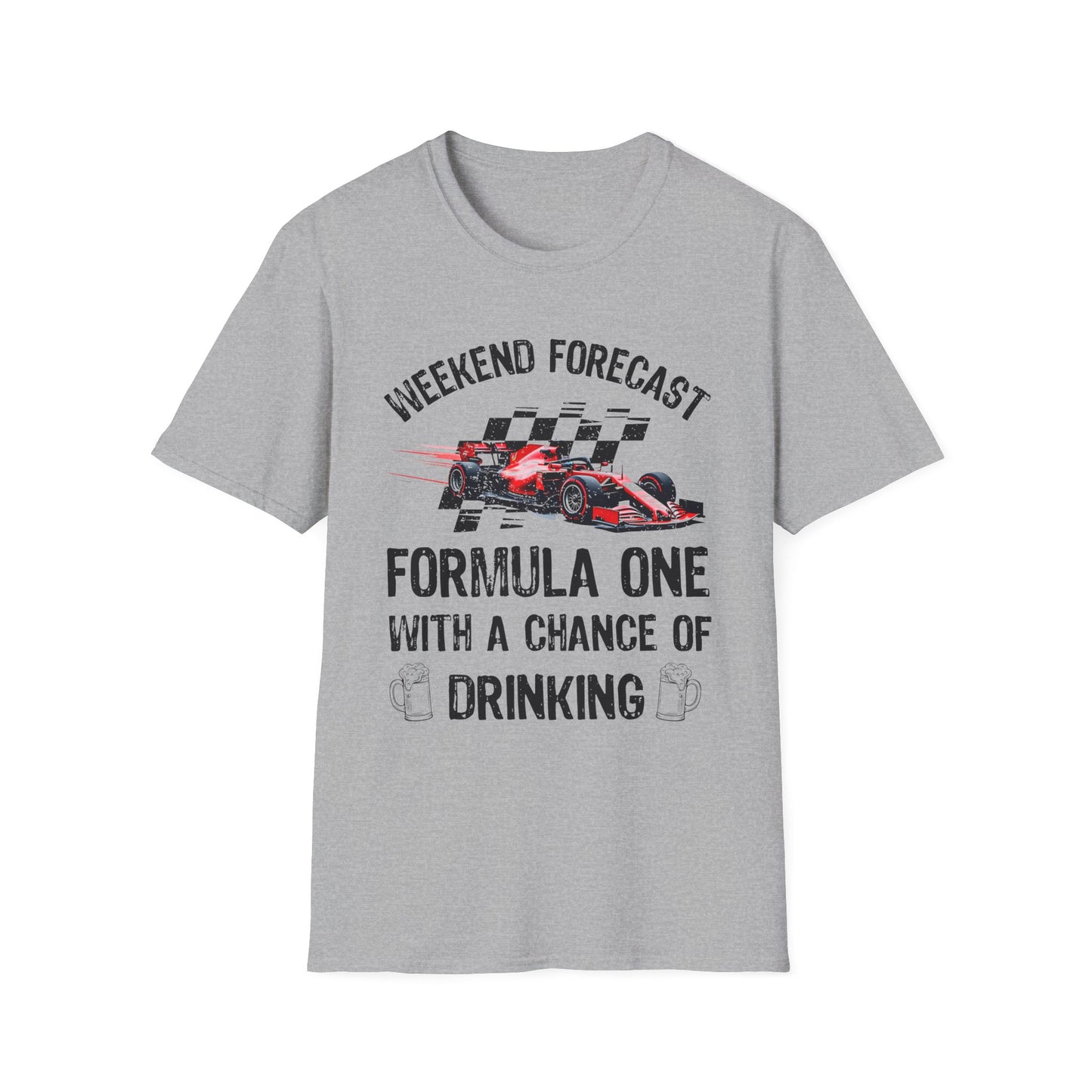 F1 Weekend Forecast Tee – Formula 1 & Beer Sports Graphic T‑Shirt
