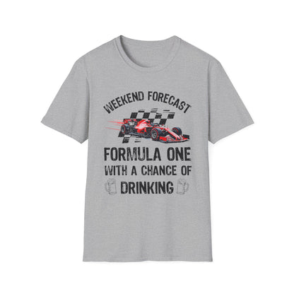 F1 Weekend Forecast Tee – Formula 1 & Beer Sports Graphic T‑Shirt