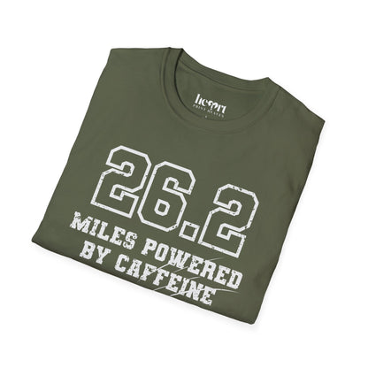 26.2 Miles Powered by Caffeine And Bad Decisions – Funny Marathon Running T-Shirt