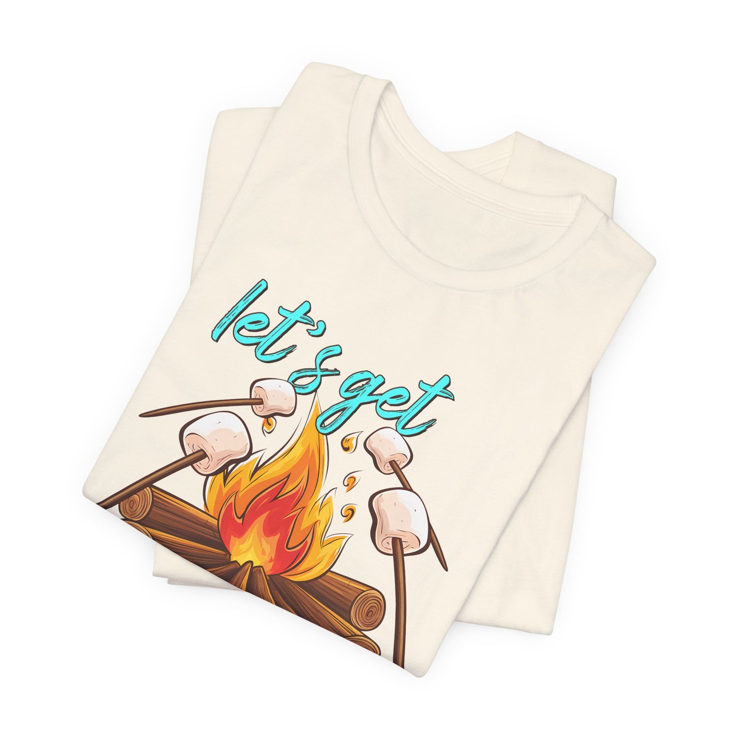 Let’s Get Toasted Campfire T-Shirt – Funny Camping Graphic Tee for Outdoor Lovers