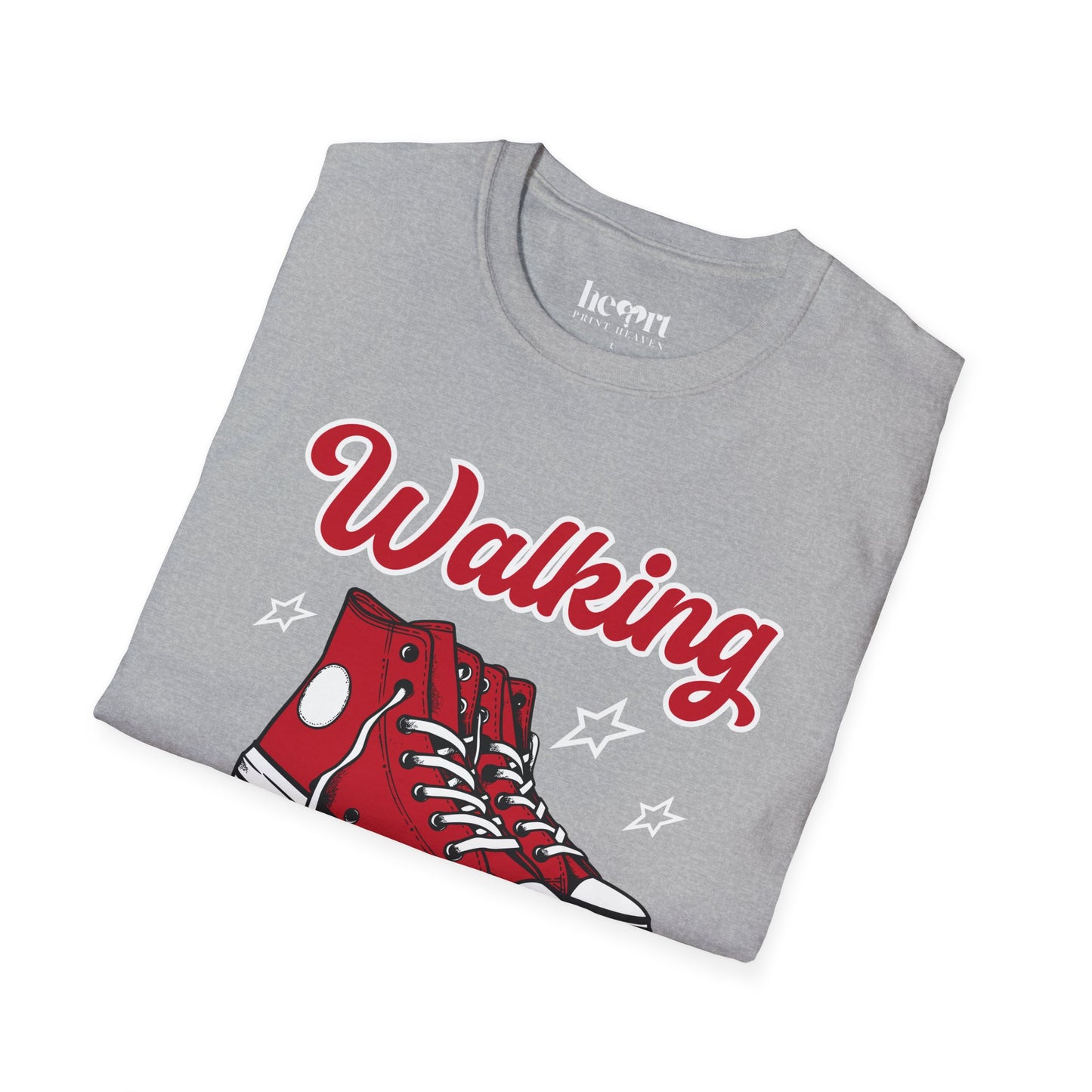 Walking Buddies T-Shirt 👟 | Red Shoes Design for Walking Partners & Friends