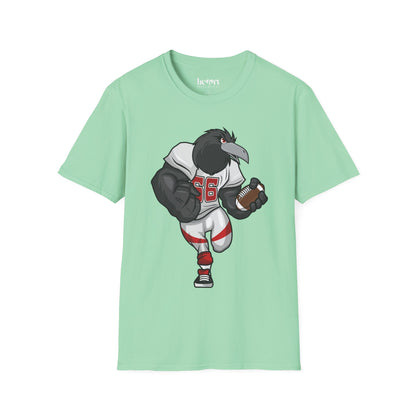 Black Crow Football Mascot T-Shirt – Fierce American Football Fan Apparel 🏈🦅