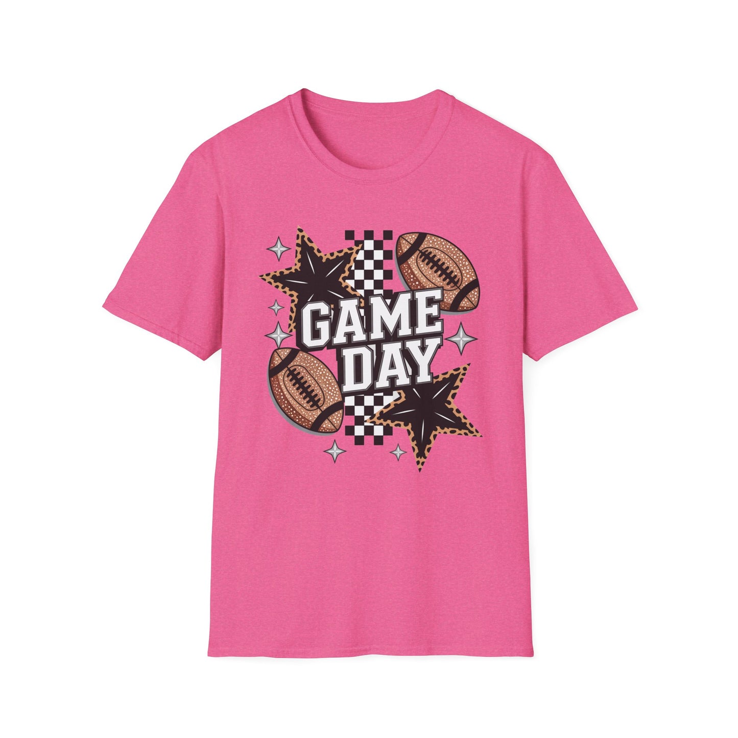 Game Day Leopard Football Tee – Women's & Men's Football Graphic T-Shirt