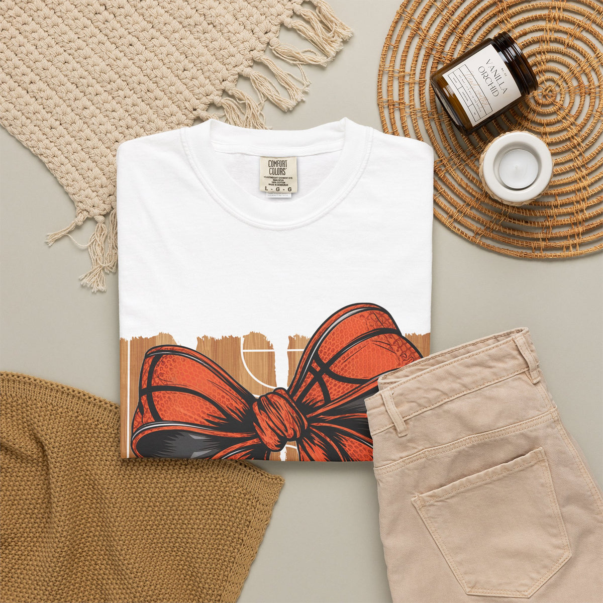 Basketball Bow T-Shirt 🏀 | Team Mom Game Day Tee