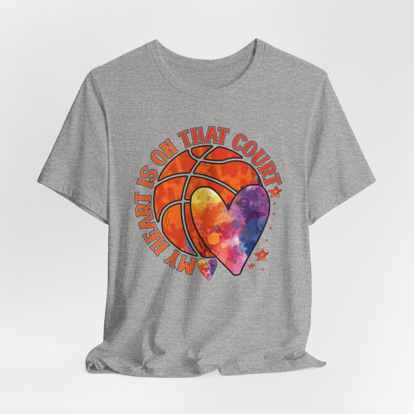 My Heart Is On That Court Basketball T-shirt