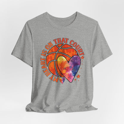 My Heart Is On That Court Basketball T-shirt