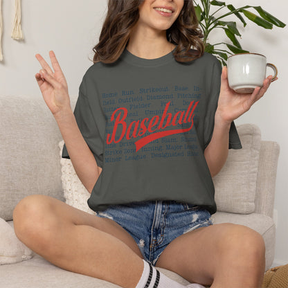 Baseball Passion Typography T-Shirt ⚾ | Vintage-Style Baseball Fan Tee