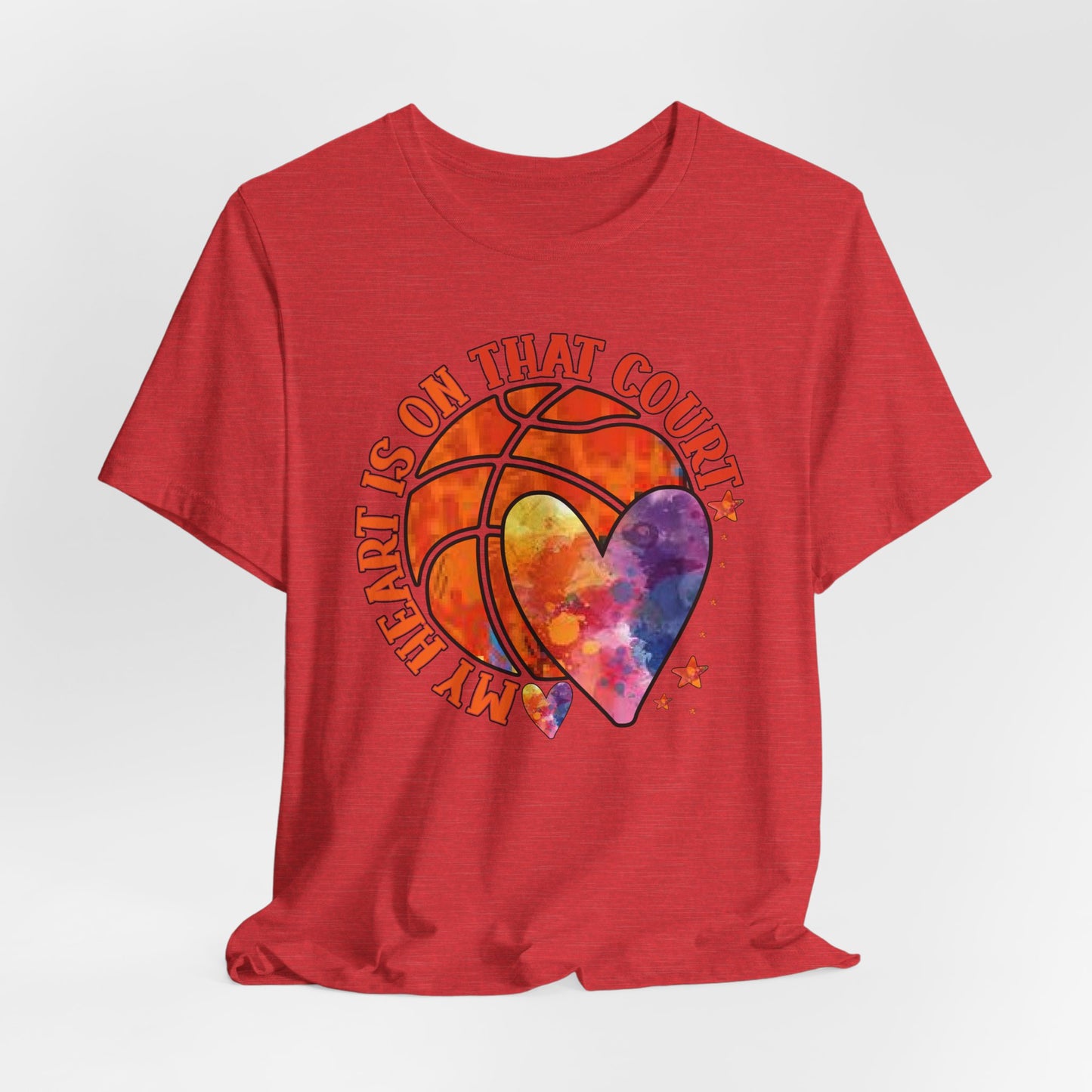 My Heart Is On That Court Basketball T-shirt