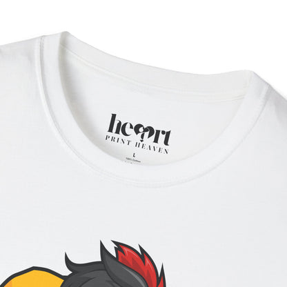 Black Rooster American Football Mascot T-Shirt – Bold Sports Tee for Fans and Teams 🏈