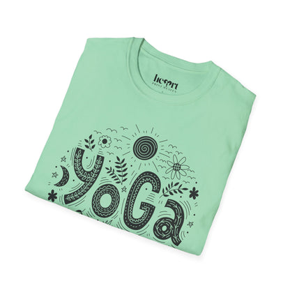 Yoga Doodle Lettering – Artistic & Meditative T-Shirt 🧘‍♀️✨