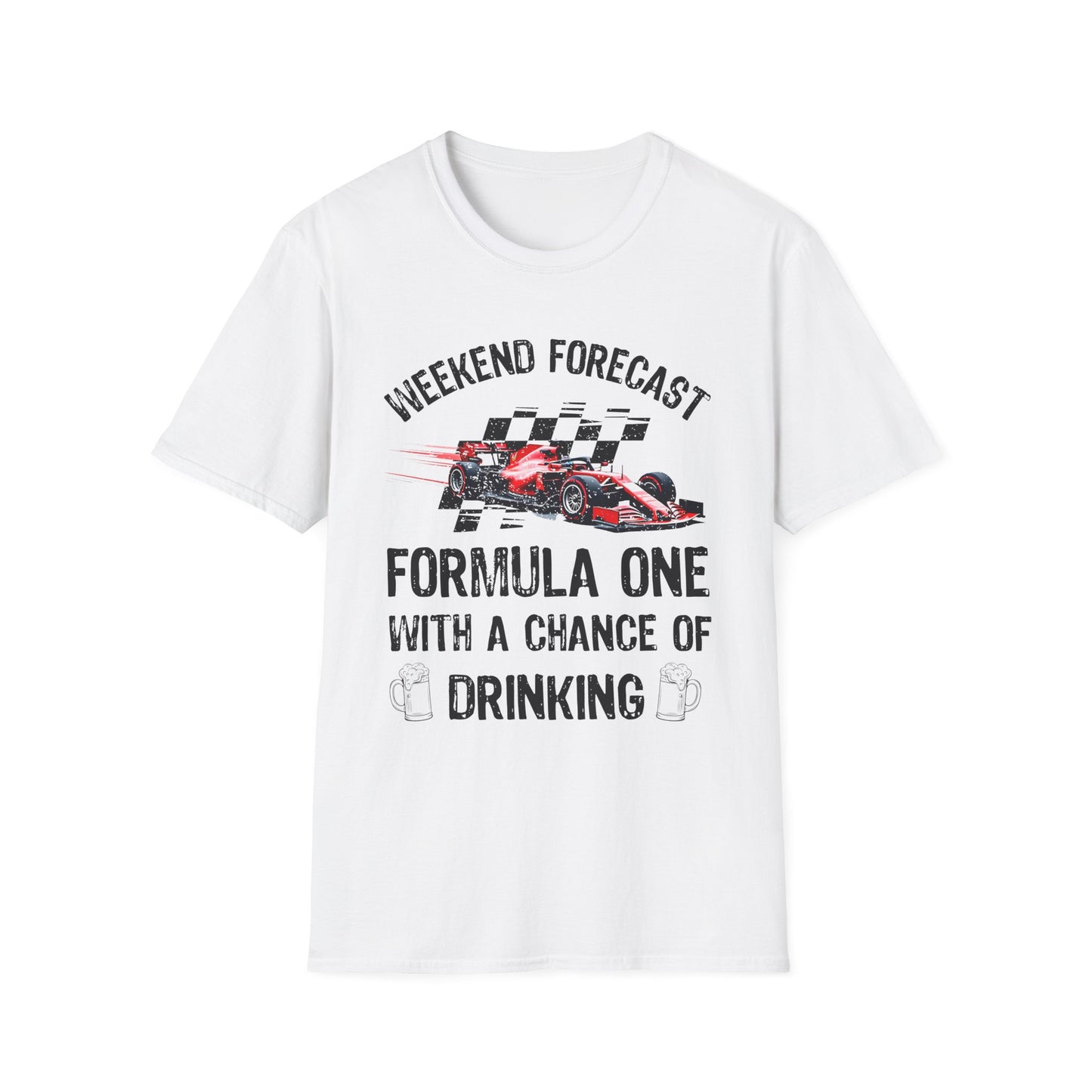 F1 Weekend Forecast Tee – Formula 1 & Beer Sports Graphic T‑Shirt