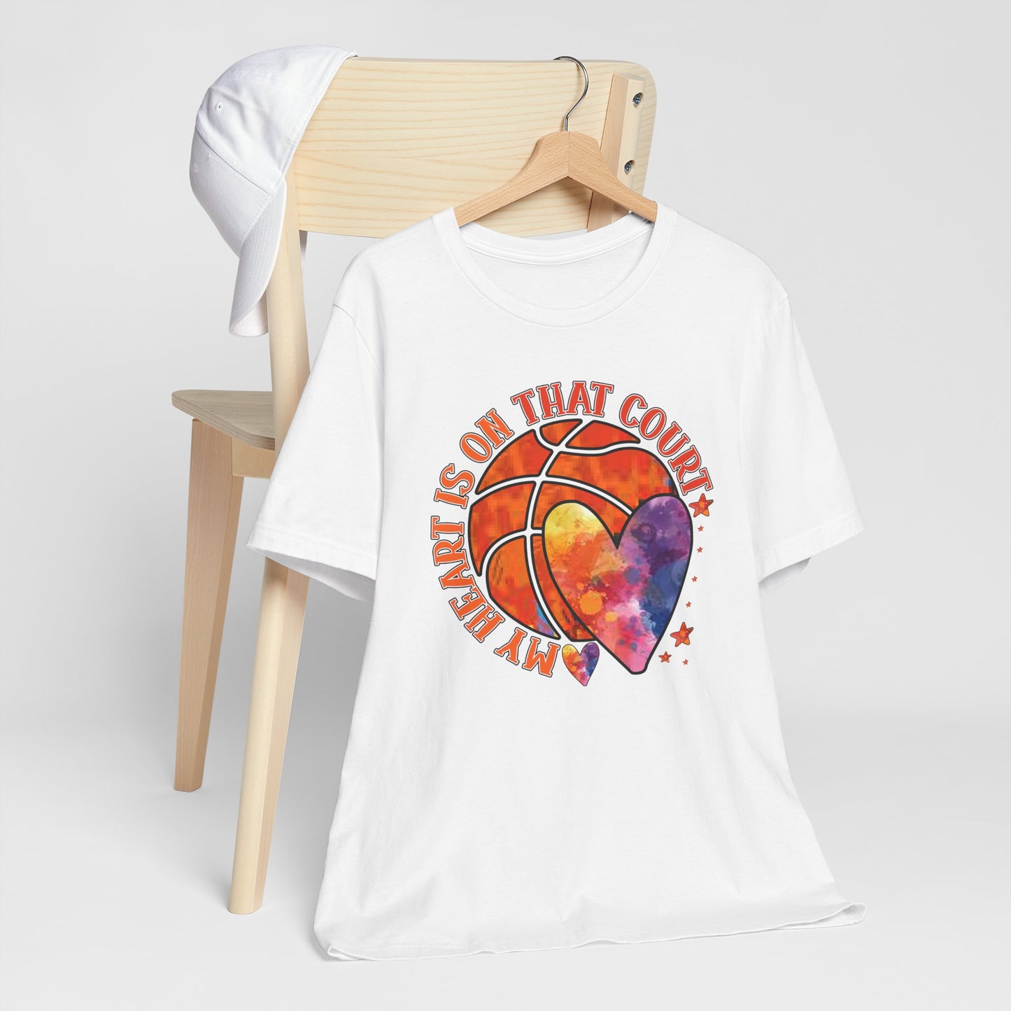 My Heart Is On That Court Basketball T-shirt