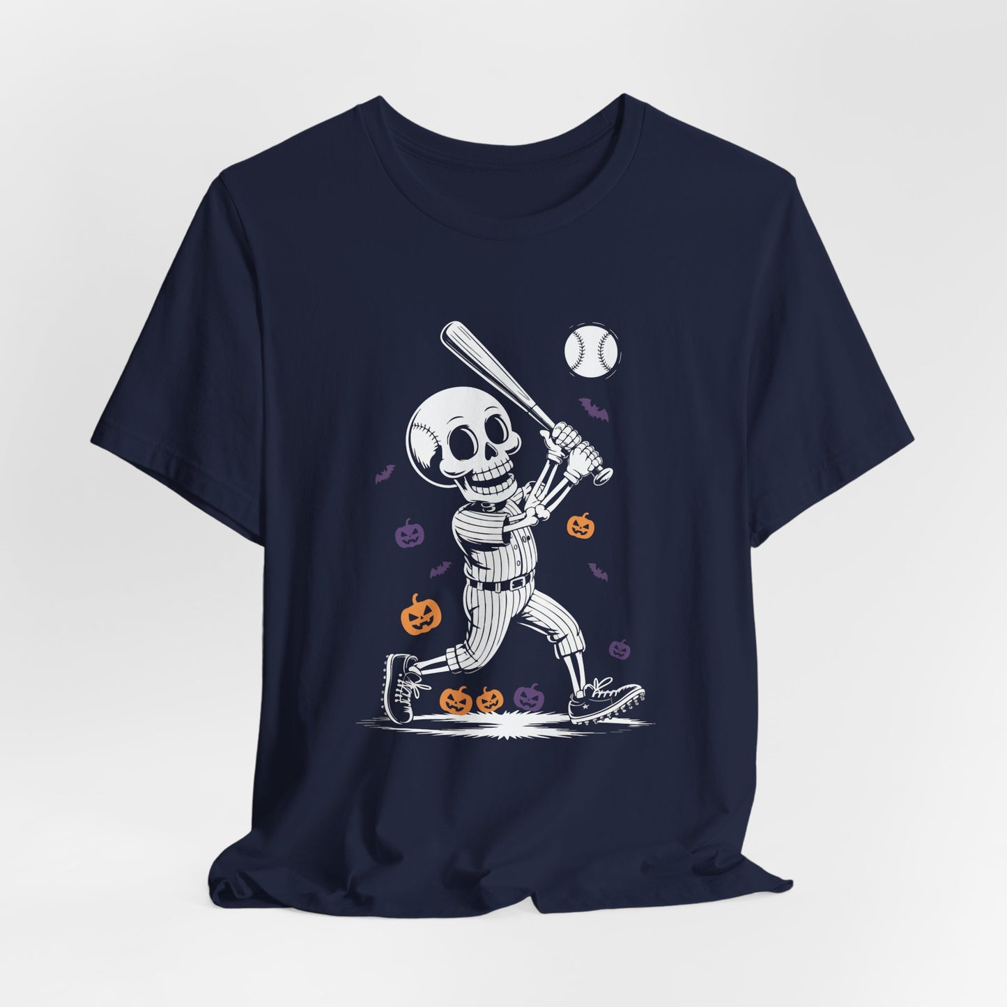 Skeleton Halloween Baseball T-shirt