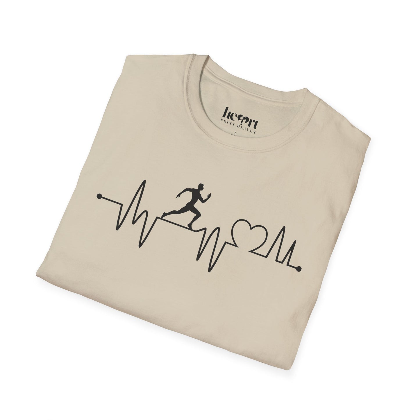 Runner’s Heartbeat T-Shirt – Running Enthusiast Shirt for Marathon & Fitness Lovers