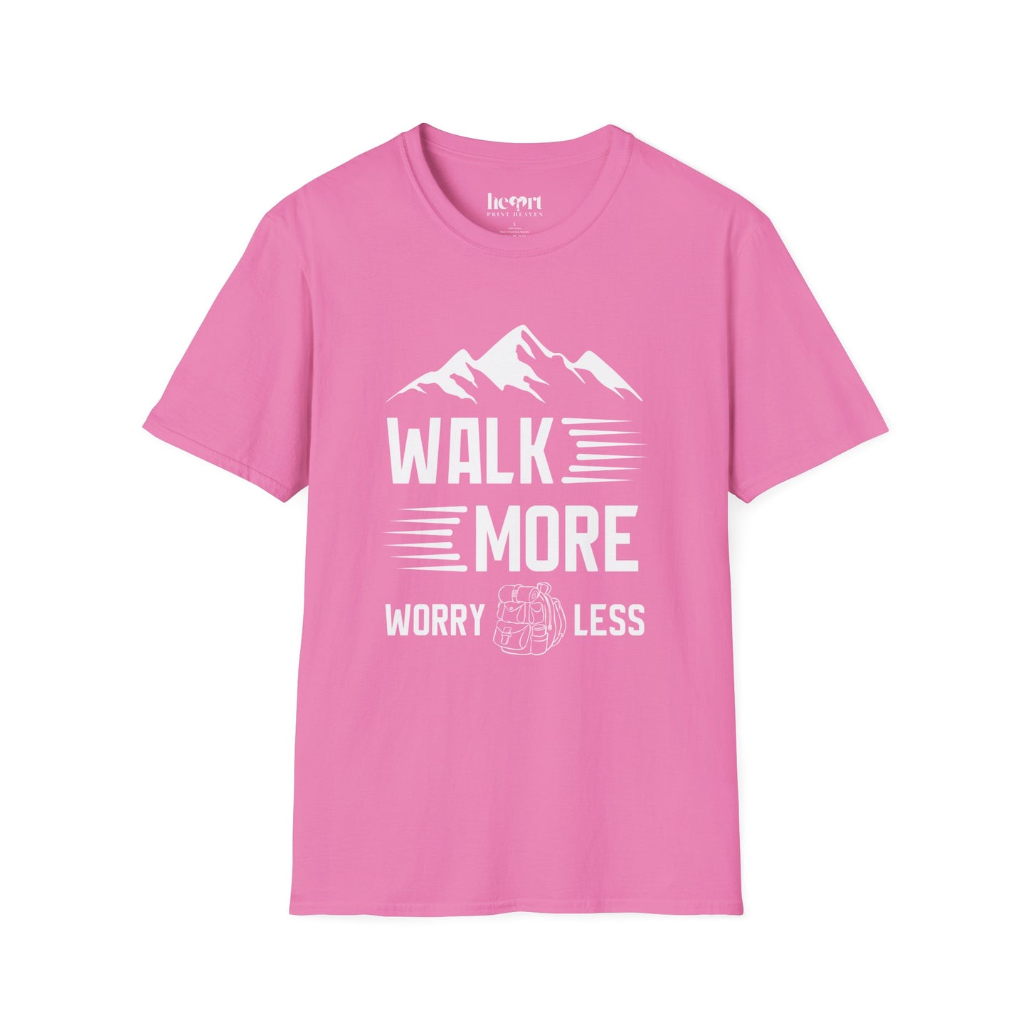 Walk More Worry Less T-Shirt 🚶‍♂️ | Motivational Walking Tee for Fitness & Nature Lovers