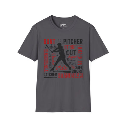 Sparkling Baseball Graphic T-Shirt – Glitter Sports Tee for Enthusiasts ✨⚾