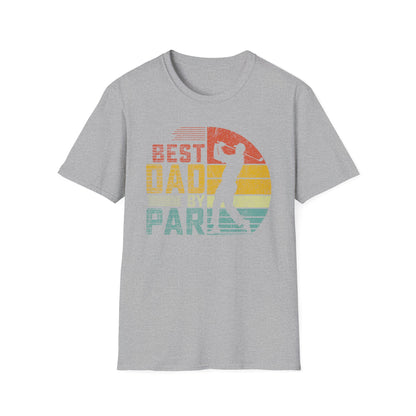 Best Dad By Par Golf Tee – funny golf dad sports graphic T-shirt in Sport Grey