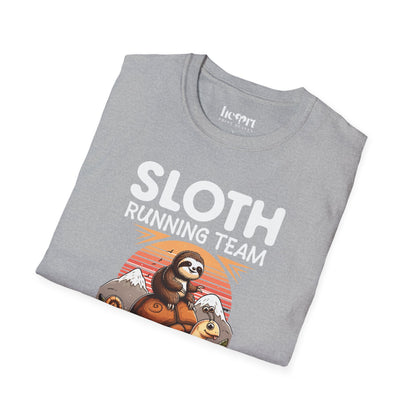 Sloth Running Team We'll Get There When We Get There T-Shirt – Funny Running Shirt for Slow Runners & Humor Lovers