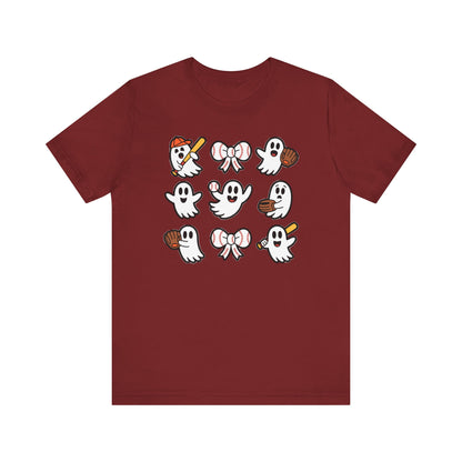 Cute Baseball Ghosts Halloween Spooky T-shirt