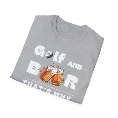 Golf & Beer Tee – Funny Golf Humor Sports Graphic T-Shirt