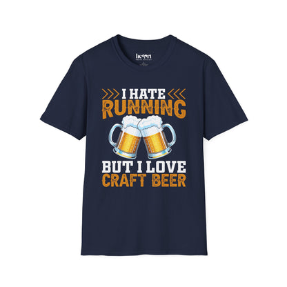 I Hate Running But I Love Craft Beer – Funny Beer Lover T-Shirt 🍺🏃‍♂️