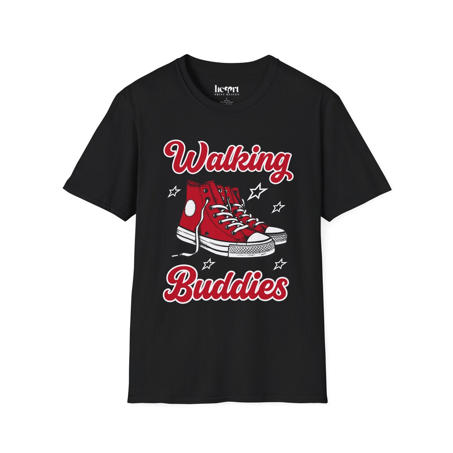 Walking Buddies T-Shirt 👟 | Red Shoes Design for Walking Partners & Friends