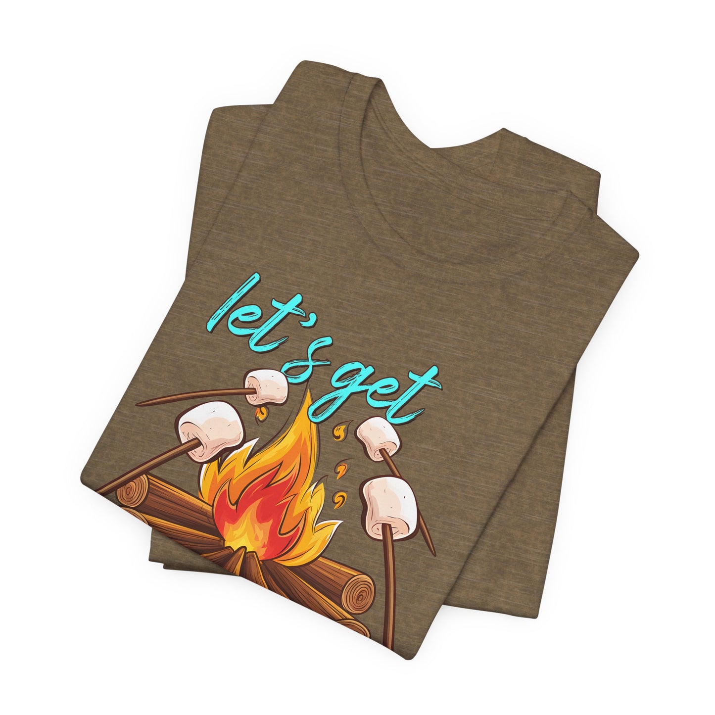 Let’s Get Toasted Campfire T-Shirt – Funny Camping Graphic Tee for Outdoor Lovers