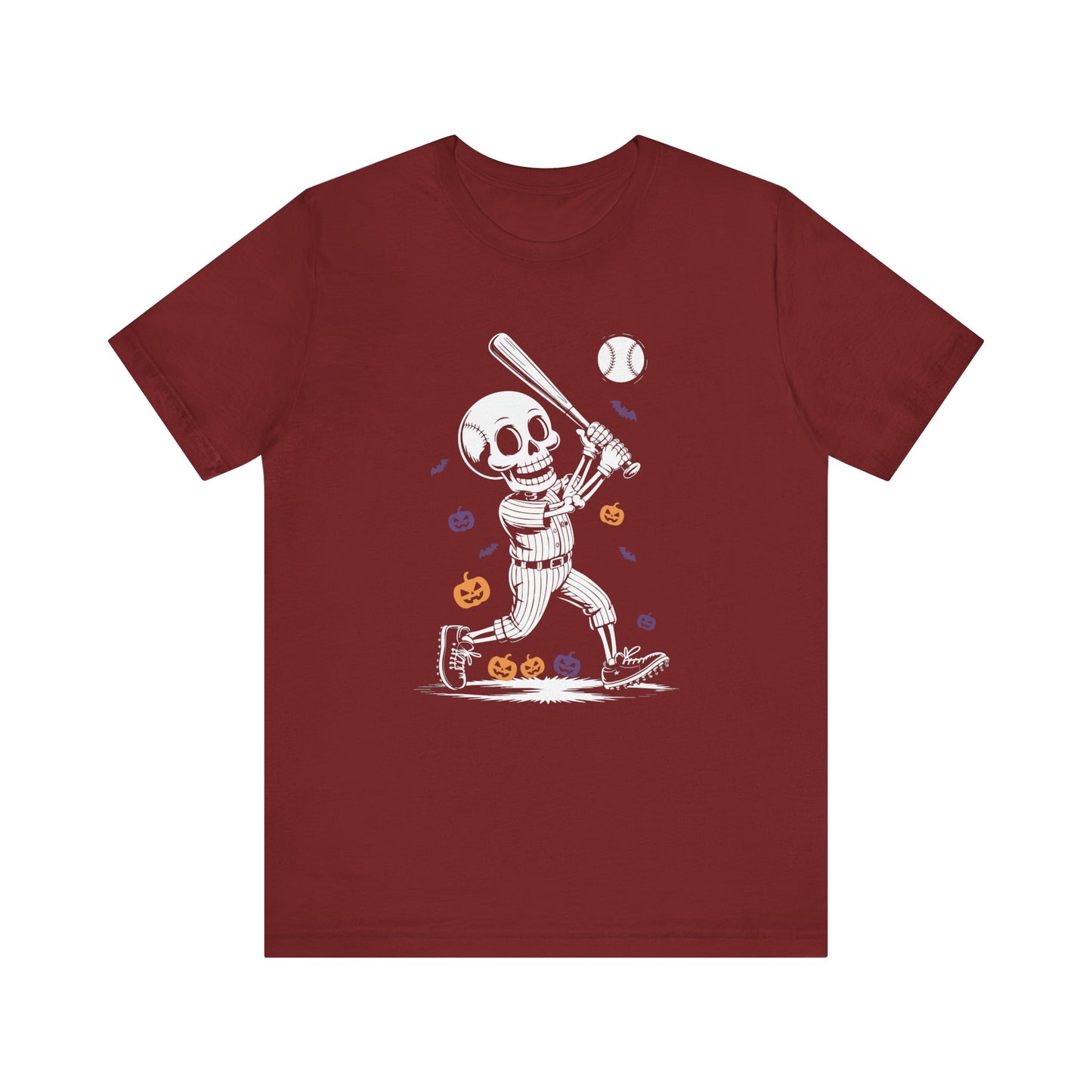 Skeleton Halloween Baseball T-shirt